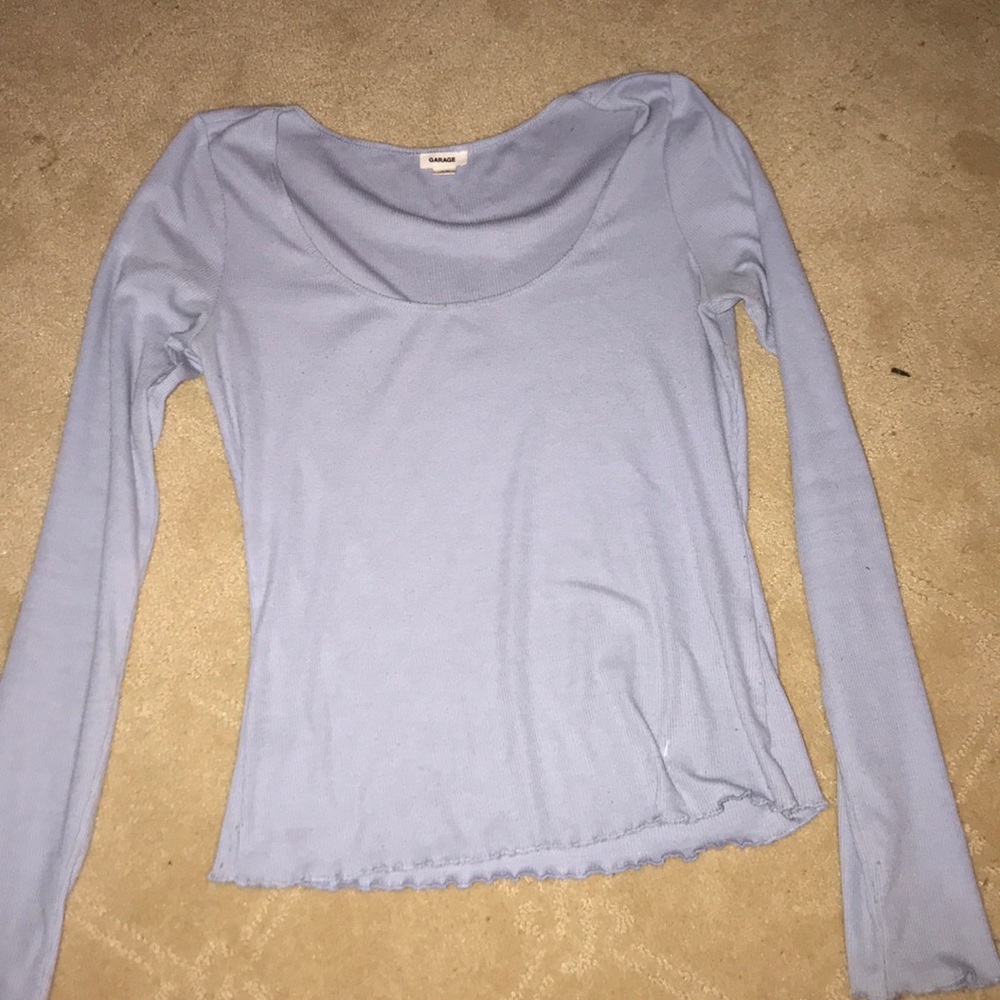 scalloped long sleeve shirt:)